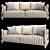 Rustic Charm: Country Fabric Sofa 3D model small image 1