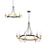 Elegant Gold & Black Hanlon Chandelier 3D model small image 1