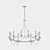 Elegant Gold & Black Hanlon Chandelier 3D model small image 3