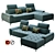 Minimalist Chic Wersal Calvaro Mini Sofa 3D model small image 1