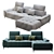 Minimalist Chic Wersal Calvaro Mini Sofa 3D model small image 3