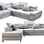 Modern Molina L-Shaped Sofa: Elegant and Stylish 3D model small image 2