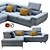 Wersal Monk L Sofa: Luxurious Avant-Garde Elegance 3D model small image 1