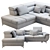 Wersal Monk L Sofa: Luxurious Avant-Garde Elegance 3D model small image 2