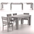 Versatile Folding Table Set: Elbridge & Chairs 3D model small image 2