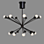 Mid-Century Lody Chandeliers: Retro Modern 3D model small image 1