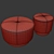 Luxurious Minotti Jacques Poufs in Set 02 3D model small image 3