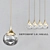 Elegant Dewdrop Pendant Light 3D model small image 1