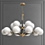 Thalia Chandelier: Blue Glass Elegance 3D model small image 6