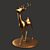 Graceful Gazelle Sculpture 3D model small image 1