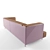 Sleek McQueen Sofa: Gamma Arredamenti 3D model small image 3