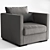 Modern Meridiani Belmon Armchair 3D model small image 3