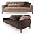 Casanova Sofa: Elegant and Spacious 3D model small image 1