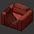 Elegant Rolf Benz Mio Armchair 3D model small image 3