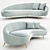 Jonathan Adler Ether Velvet Sofa 3D model small image 1