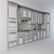 Elegant black and white kitchen 3D model small image 2