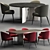 Sleek Minotti Set: Morgan Table & Aston Chair 3D model small image 1