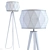 Modern Black Tripod Floor Lamp 3D model small image 2