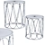 Bamboo Loop Side Tables (2/Set) 3D model small image 2