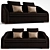 Elegant Edmond 2-Seater Sofa 3D model small image 1