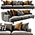 Poliform Tribeca 3-Seater Sofa 3D model small image 1