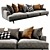 Poliform Tribeca 3-Seater Sofa 3D model small image 2