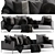 Sophisticated Flexform Romeo Sofa 3D model small image 1