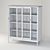 Sleek Sliding Glass Bookcase 3D model small image 2
