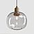 Sleek Gray Glass Pendant 3D model small image 1