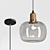 Sleek Gray Glass Pendant 3D model small image 4