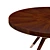 Elegant Walnut Round Dining Table 3D model small image 2