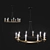 Elegant Hanlon Chandelier: Classic Gold & Black 3D model small image 2