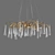 Golden Modern Pendant Light - Aqua 40.2319 3D model small image 1