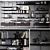 Modern Office Furniture Set: Books, Shelves, Vase, Stationery 3D model small image 1