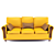 Title: Classic Pillow-Top Sofa 3D model small image 2