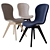 Modern Adelaide Chair: Wood Base 3D model small image 1