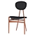 Elegant Bianca Side Chair in Black 3D model small image 1