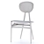 Elegant Bianca Side Chair in Black 3D model small image 2