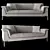 Luxurious Tulpar Sofa: 240x100x90 cm 3D model small image 1