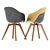 Sleek Modern Dining Chair 3D model small image 2