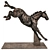 Elegant Bronze Horse Jumper Exhibit 3D model small image 5