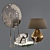 Metal Engraved Table Lamp 3D model small image 2