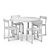 Artek Aalto Round Table & Atelier Chair 3D model small image 3