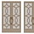 Bronze Fretwork Door: Exquisite Elegance 3D model small image 1