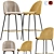 Sleek Modern Bar Stool 3D model small image 1