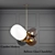 Glass Balloon Chandelier: Modern and Chic 3D model small image 1