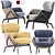 Modern Elysia Lounge Chair: Sleek Design, Superior Comfort 3D model small image 1