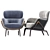 Modern Elysia Lounge Chair: Sleek Design, Superior Comfort 3D model small image 2