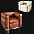 Modern Armchair Lc2-Poltrona by Le Corbusier 3D model small image 2