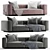 Elegant Flexform Grandemare Sofa 3D model small image 1